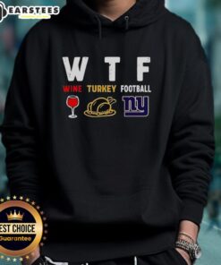 Premium wine-themed Thanksgiving hoodie featuring New York Giants football design for festive celebrations.