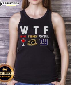 Premium wine-themed tank top featuring New York Giants football design, perfect for Thanksgiving celebrations.