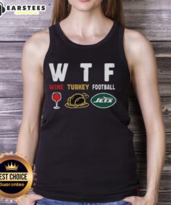 Premium wine tank top featuring New York Jets football design, perfect for Thanksgiving celebrations.