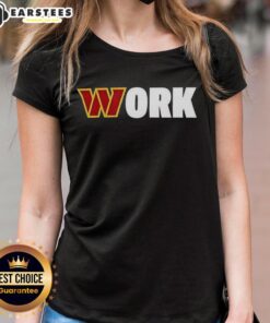 Premium Washington Commanders ladies tee featuring team colors and logo, perfect for stylish game day attire.