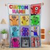 Pretty Cartoon Numberblocks Characters Blanket Fleece Customized Blanket