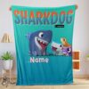 Pretty Cartoon Sharkdog Fintastic Halloween Blanket Fleece Customized Blanket