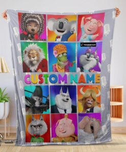 Pretty Cartoon Sing Character Blanket Fleece Customized Blanket