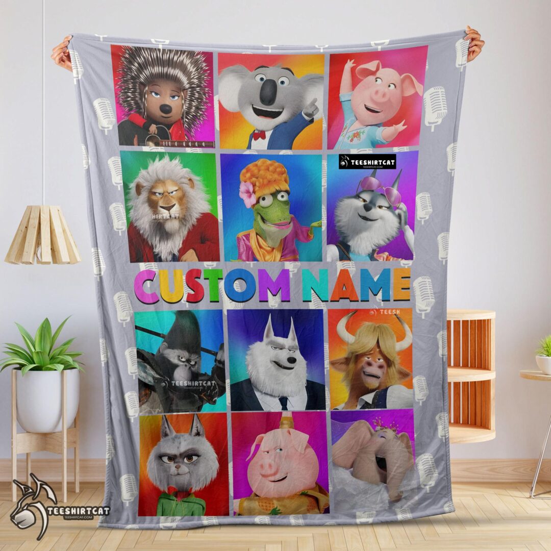 Pretty Cartoon Sing Character Blanket Fleece Customized Blanket