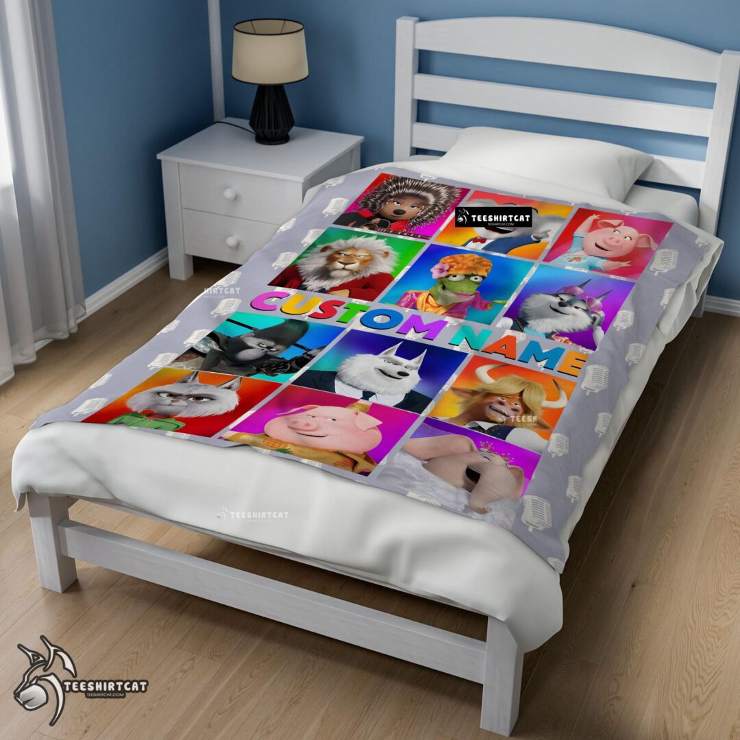 Pretty Cartoon Sing Character Blanket Fleece Customized Blanket