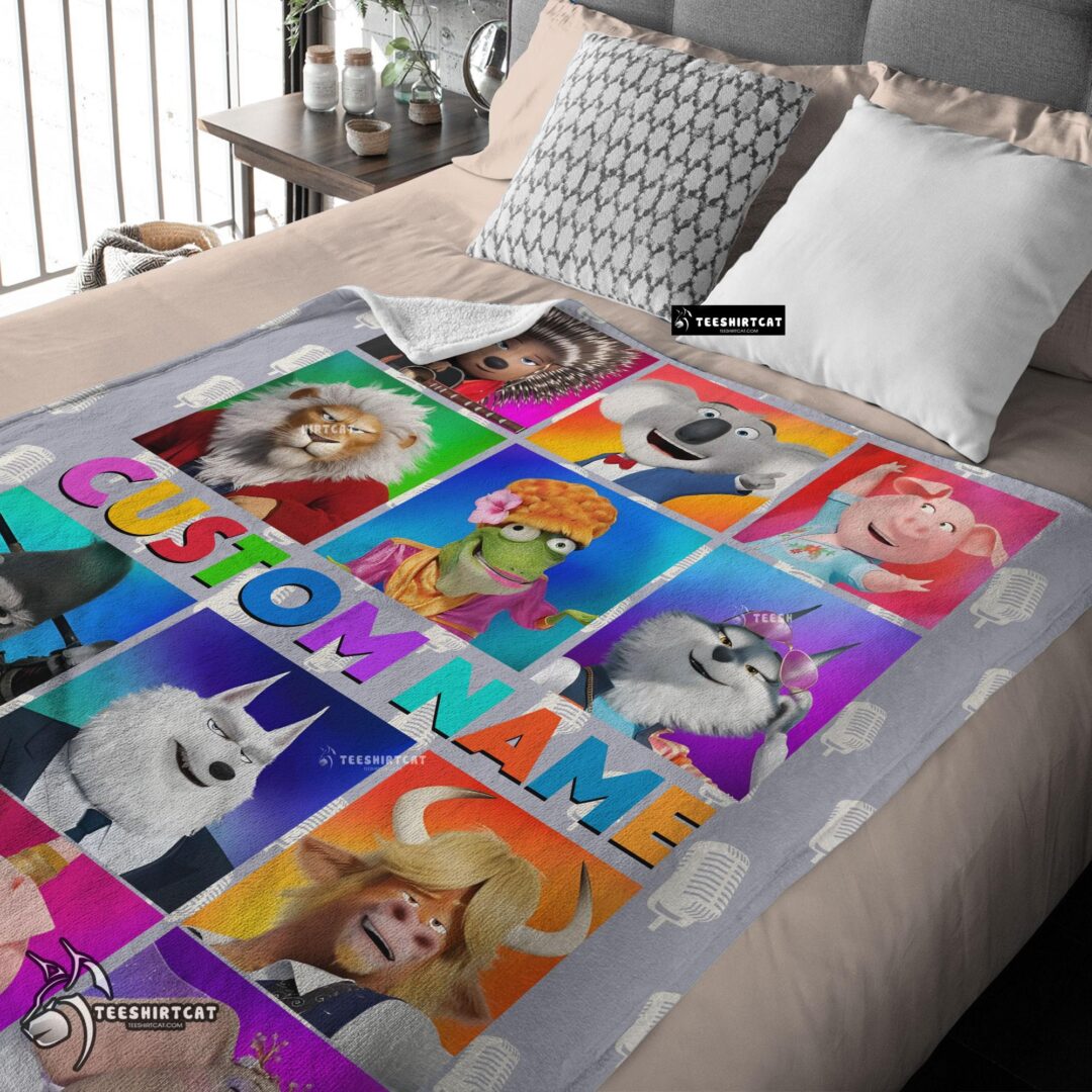 Pretty Cartoon Sing Character Blanket Fleece Customized Blanket