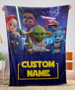 Pretty Cartoon Star Wars Young Jedi Adventures Blanket Fleece Customized Blanket