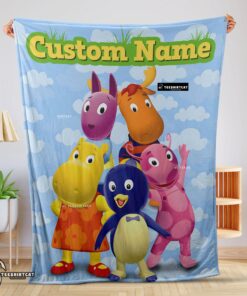 Pretty Cartoon The Backyardigans With Friends Blanket Fleece Customized Blanket