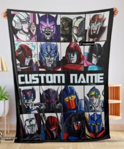 Pretty Cartoon Transformers Characters Blanket Fleece Customized Blanket