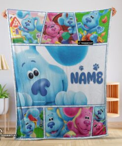 Pretty Cartoon TV Show Blue’s Clues Blanket Fleece Customized Blanket