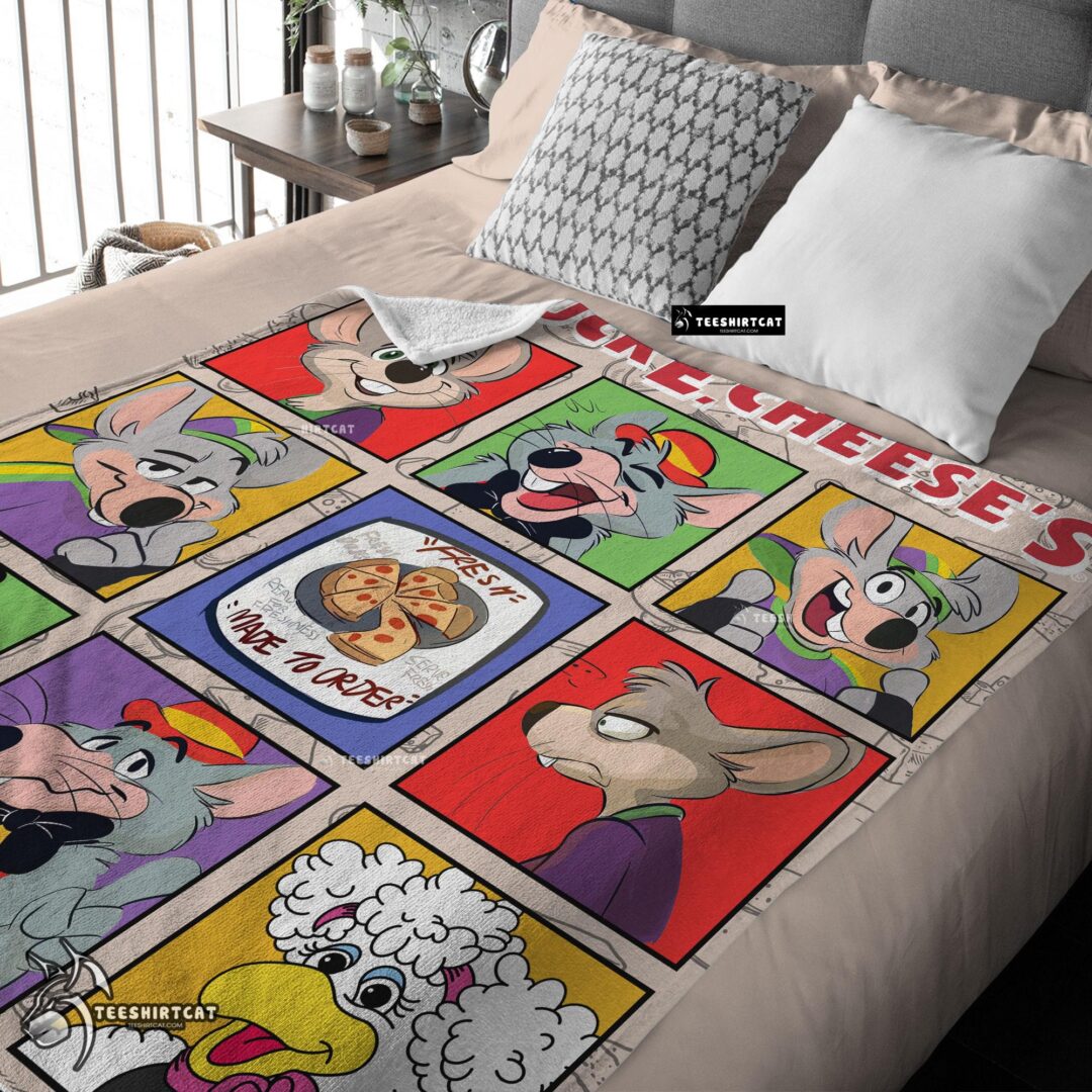Pretty Chuck E. Cheese's Where A Kid Can Be A Kid Blanket Fleece
