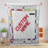 Pretty Classic Monopoly Board Game Blanket Fleece Customized Blanket