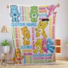 Pretty Official Cute Care Bears & Friends Blanket Fleece Customized Blanket