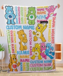 Pretty Official Cute Care Bears & Friends Blanket Fleece Customized Blanket