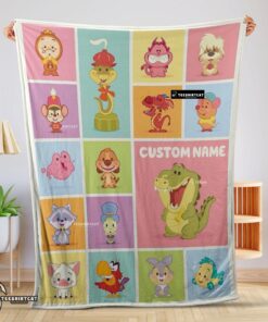 Pretty Cute Chibi Animals Blanket Fleece Customized Blanket
