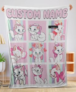 Pretty Cute Disney Cartoon The Aristocats Marie Blanket Fleece Customized Blanket