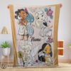 Pretty Cute Disney Chibi Moana Alice Tinker Bell Pocahontas Blanket Fleece Customized Blanket