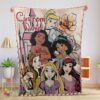 Pretty Cute Official Disney Cartoon Princess Characters Blanket Fleece Customized Blanket