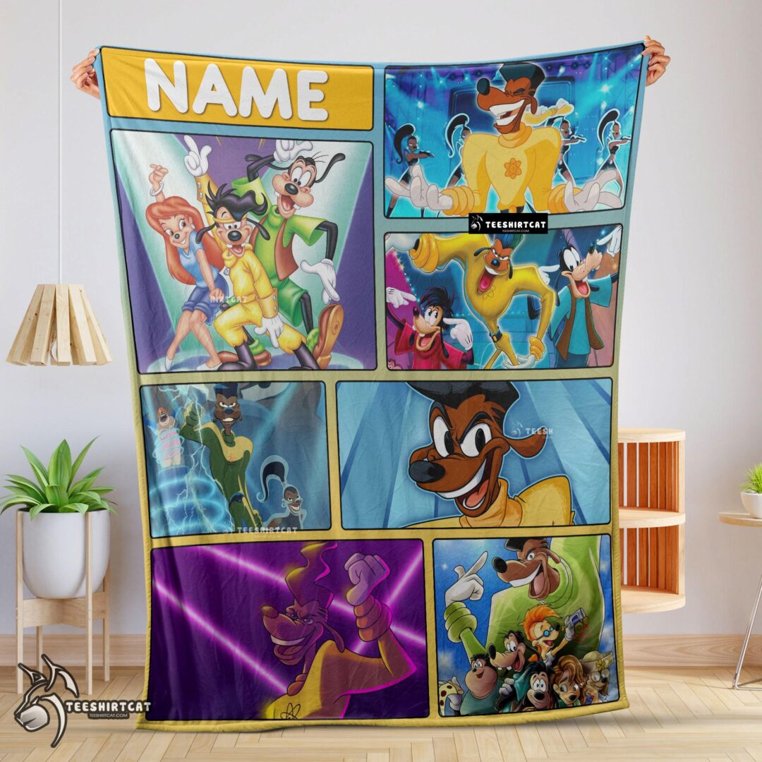 Pretty Disney A Goofy Movie Max Goof & Powerline Blanket Fleece Customized Blanket-mk-01