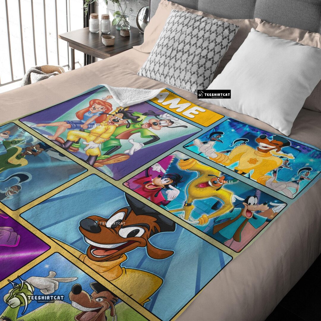 Pretty Disney A Goofy Movie Max Goof & Powerline Blanket Fleece Customized Blanket-mk-03
