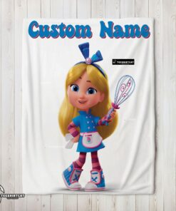 Pretty Disney Alice’s Wonderland Bakery Blanket Fleece Customized Blanket
