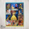 Pretty Disney Beauty And The Beast Mystery To Love Collage Blanket Fleece Customized Blanket