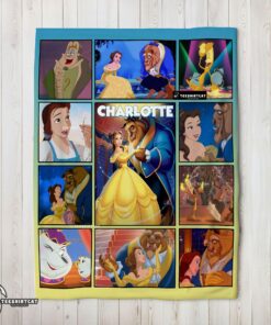 Pretty Disney Beauty And The Beast Mystery To Love Collage Blanket Fleece Customized Blanket