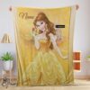 Pretty Disney Belle Princess Blanket Fleece Customized Blanket