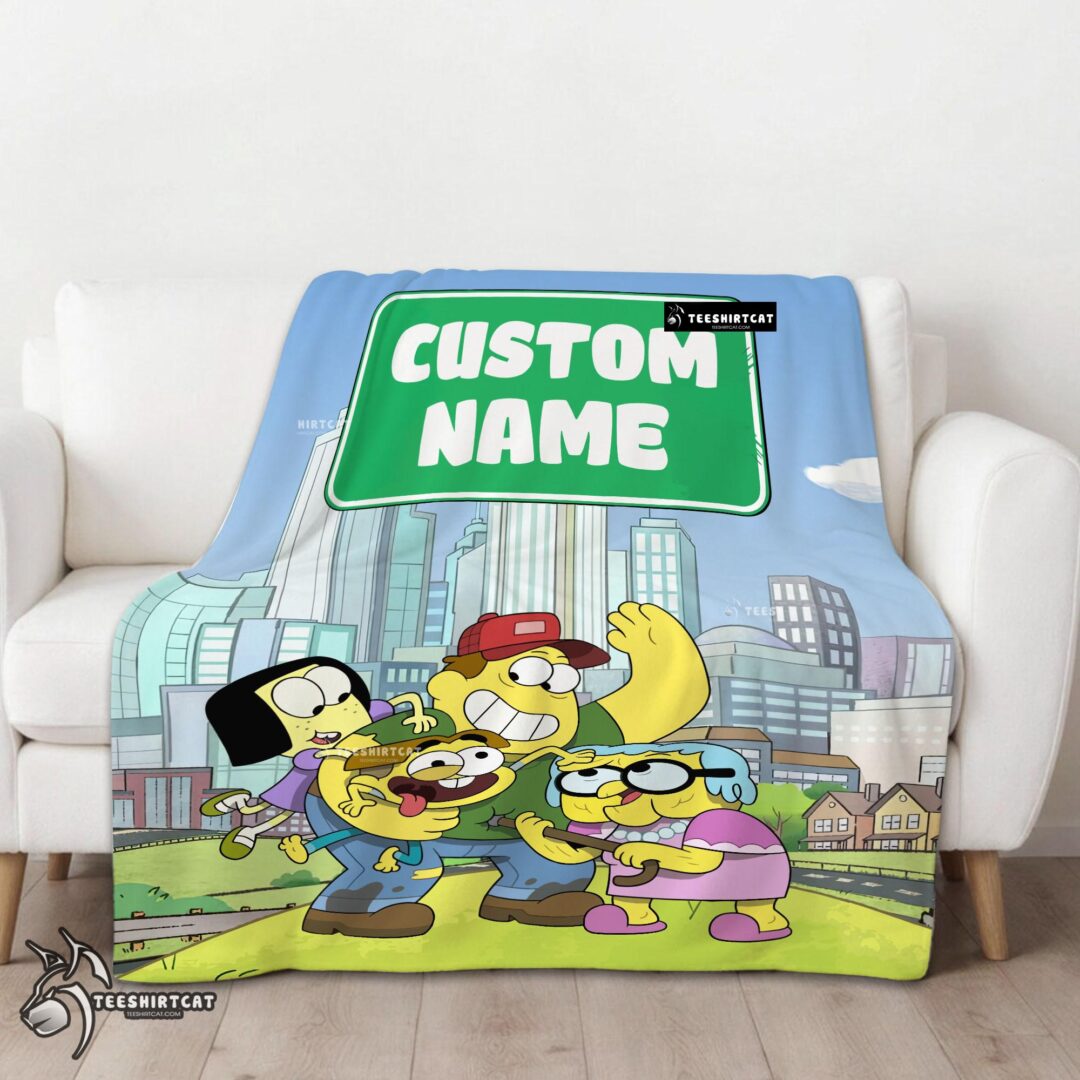 Pretty Disney Big City Greens Family Cartoon Blanket Fleece Customized Blanket