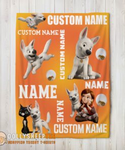 Pretty Disney Bolt And Penny Blanket Fleece Customized Blanket