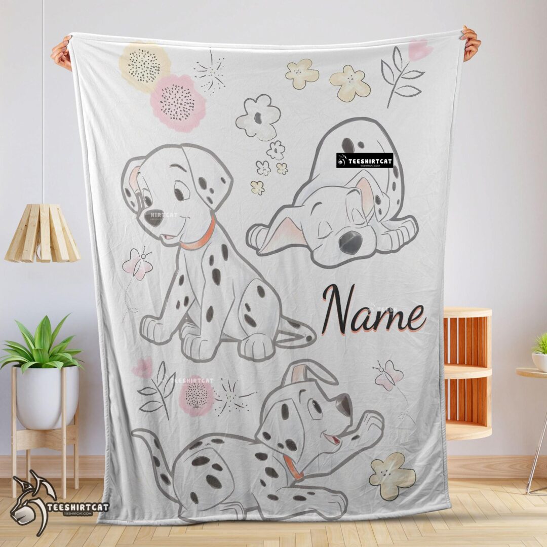 Pretty Disney Cartoon 101 Dalmatians Cute Blanket Fleece Customized Blanket