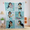 Pretty Disney Cartoon Aladdin Jasmine Princess Blanket Fleece Customized Blanket
