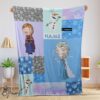 Pretty Disney Cartoon Frozen Elsa Princess Anna Olaf Blanket Fleece Customized Blanket