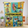 Pretty Disney Cartoon Goofy With Friends Blanket Fleece Customized Blanket