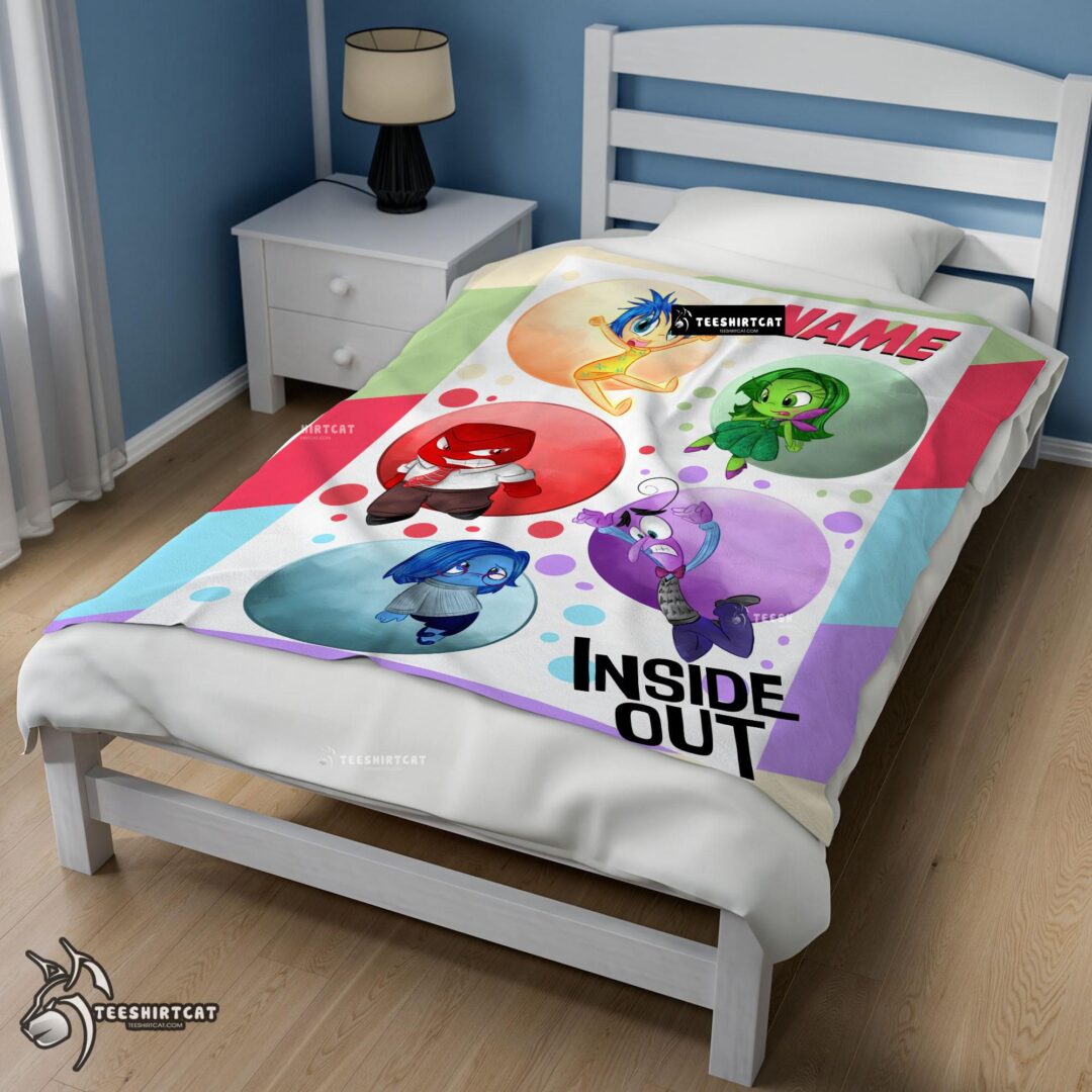 Pretty Disney Cartoon Inside Out Blanket Fleece Customized Blanket
