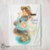Pretty Disney Cartoon Jasmine Princess Blanket Fleece Customized Blanket