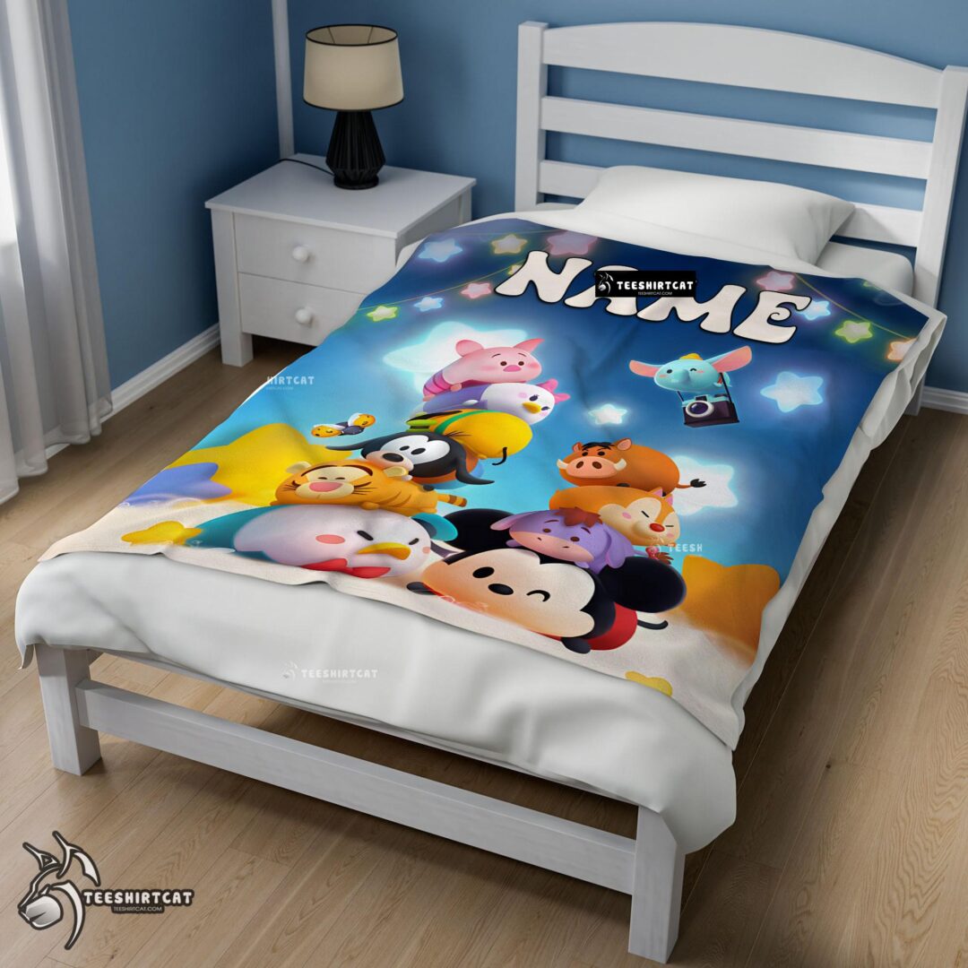 Pretty Disney Cartoon Mickey And Friends Cute Blanket Fleece Customized Blanket