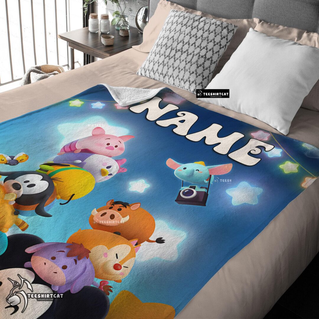 Pretty Disney Cartoon Mickey And Friends Cute Blanket Fleece Customized Blanket