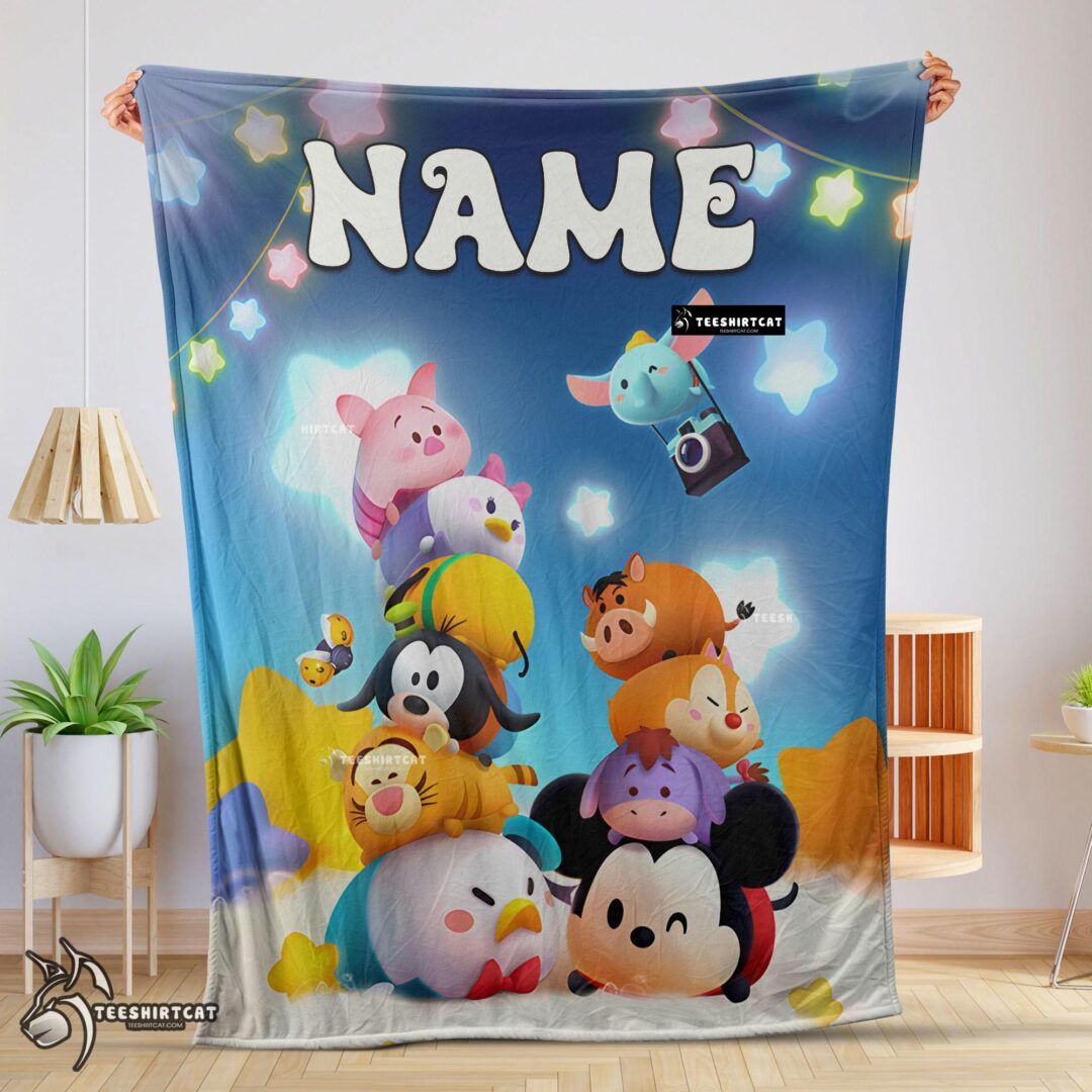 Pretty Disney Cartoon Mickey And Friends Cute Blanket Fleece Customized Blanket