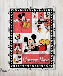 Pretty Disney Cartoon Mickey Mouse Blanket Fleece Customized Blanket