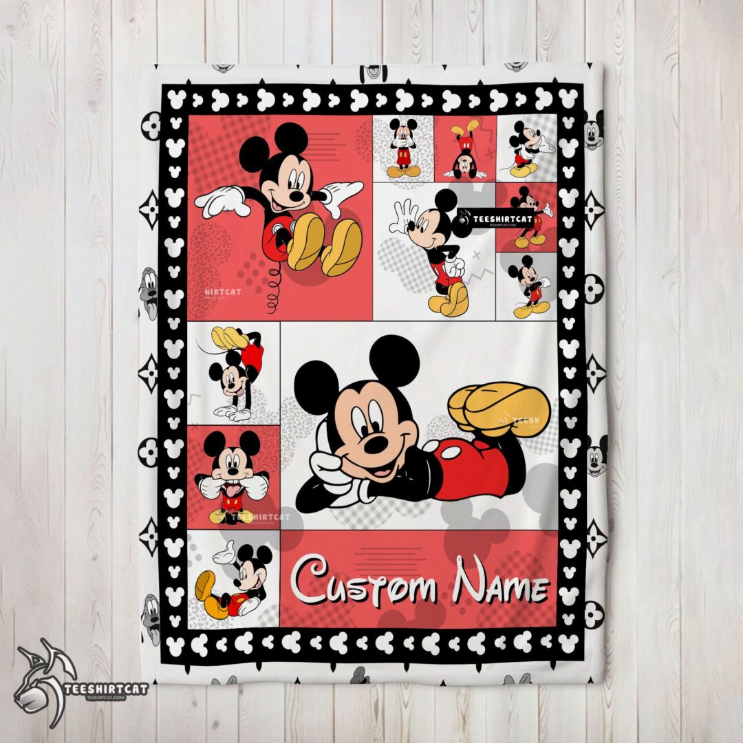 Pretty Disney Cartoon Mickey Mouse Blanket Fleece Customized Blanket