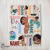 Pretty Disney Cartoon Moana With Friends Blanket Fleece Customized Blanket