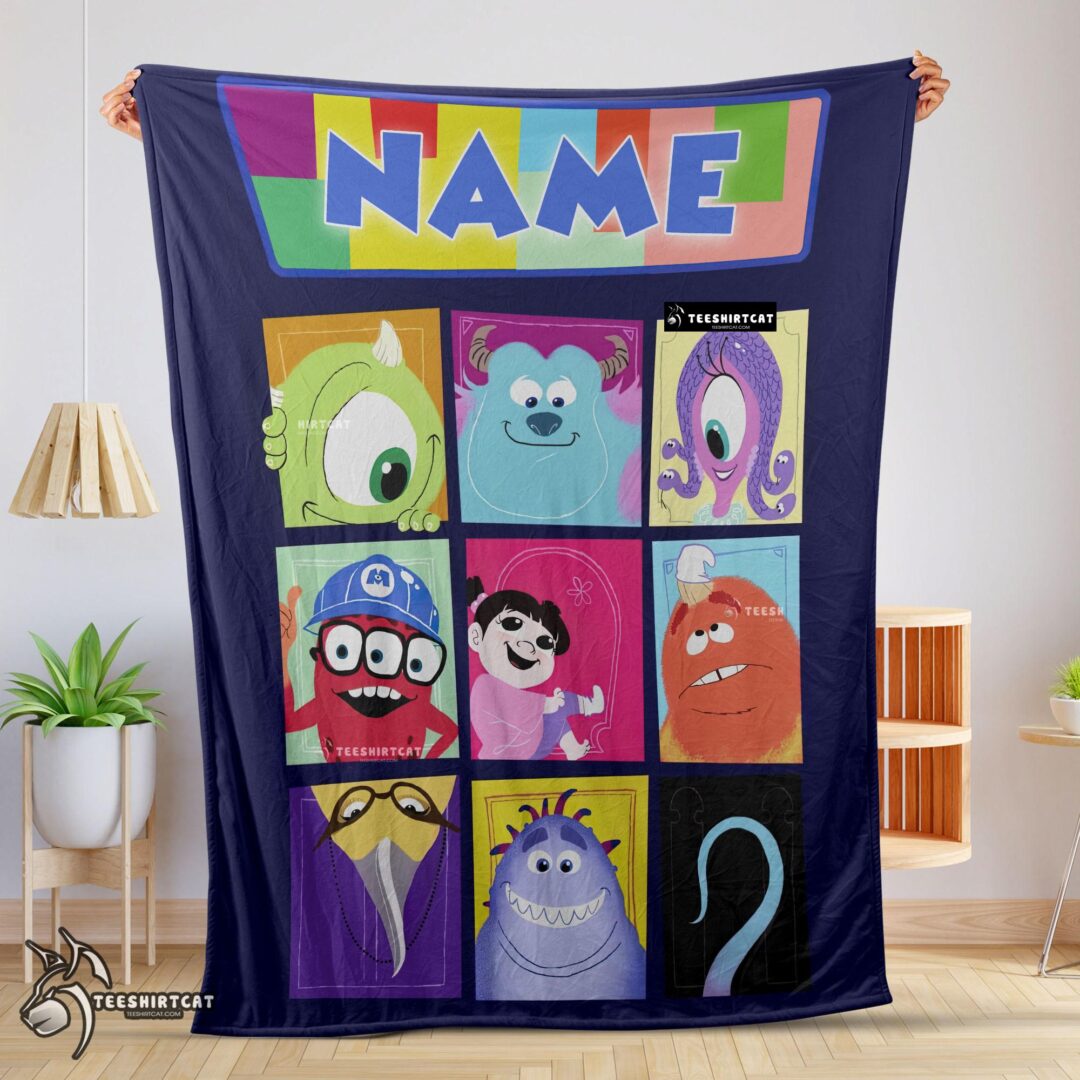 Pretty Disney Cartoon Monsters Inc Movie Blanket Customize Blanket