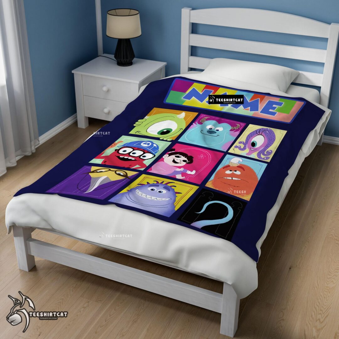 Pretty Disney Cartoon Monsters Inc Movie Blanket Customize Blanket