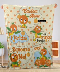 Pretty Disney Cartoon Orange Bird Cute Blanket Fleece Customized Blanket