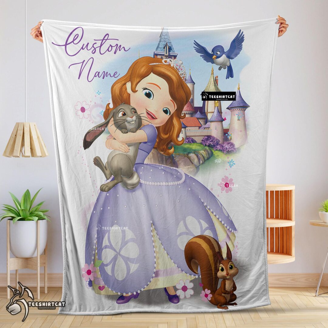 Pretty Disney Cartoon Sofia The First Sofia Princess Blanket Fleece Customized Blanket-mk-01 (1)