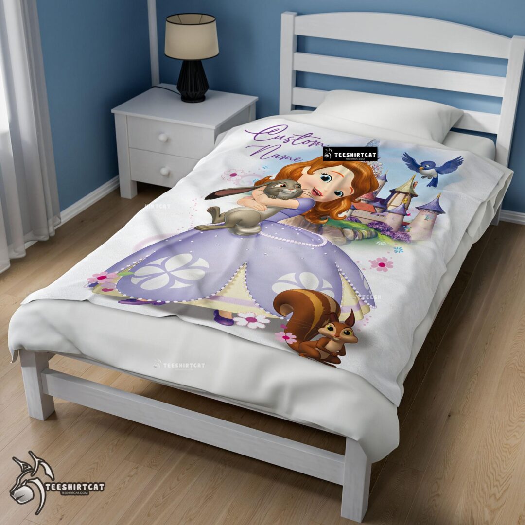 Pretty Disney Cartoon Sofia The First Sofia Princess Blanket Fleece Customized Blanket-mk-01 (2)