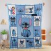 Pretty Disney Cartoon Stitch With Friends Blanket Customize Blanket