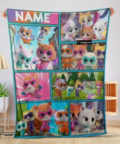 Pretty Disney Cartoon SuperKitties With Friends Blanket Fleece Customized Blanket