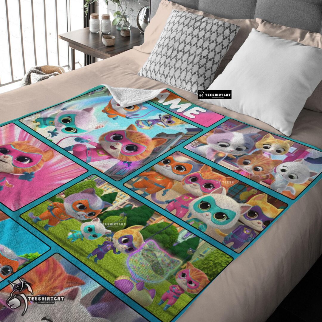 Pretty Disney Cartoon SuperKitties With Friends Blanket Fleece Customized Blanket-mk-03